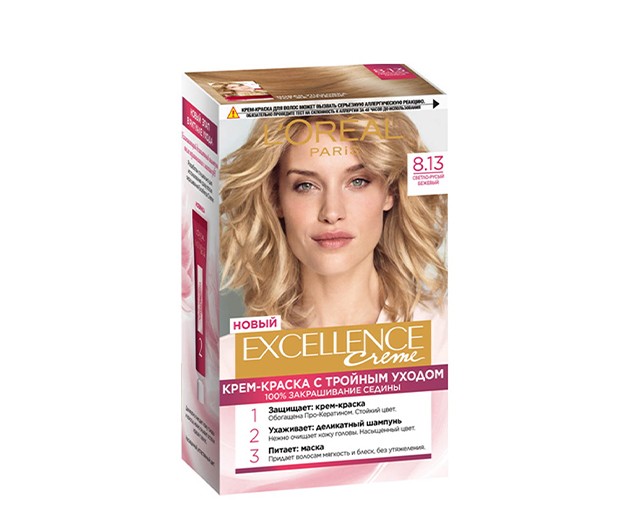 Loreal Paris Excellence თმის საღებავი N8.13 